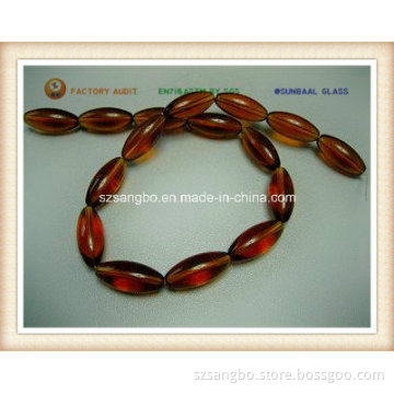 Oval Crystal Glass Bead